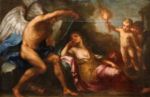 Allegory of Time Discovering Truth, Luigi Garzi (Rome, 1638 - Rome, 1721)