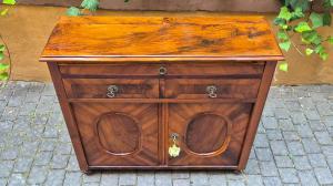 Credenza servante antigua estrecha de chapa de nogal - Foto 9