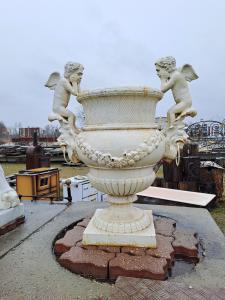 Pair of cast iron vases H 94