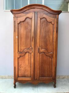 Restored Savoyard Walnut Wardrobe with Curved Top (work in progress)_car 2456