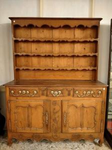 Credenza piattaia doppio corpo Provenzale in rovere