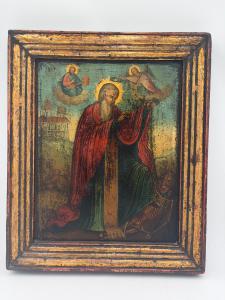 ICONA SAN CARALAMPO SOTTOMETTE UN DEMONE-XVIII SECOLO