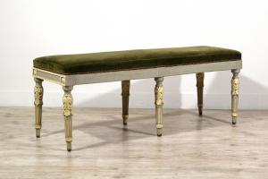 Banc neoclassique en bois laqué, Piémont, fin du XVIIIe siècle - Foto 9