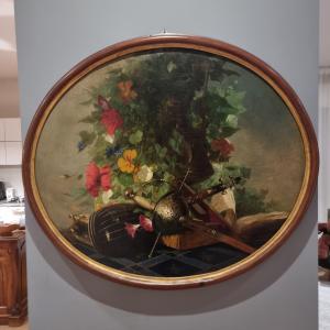 1 Natura morta del 1850 olio su tela - Foto 7