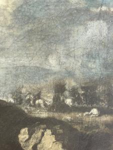 Círculo de Jacques Courtois, conhecido como "il Borgognone" (Saint-Hyppolite 1621 - Roma 1676) - Batalha de cavalaria. - Foto 6