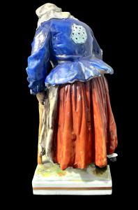 Porzellanfigur einer bettelnden Frau. Manufaktur Ginori-Capodimonte. - Foto 5
