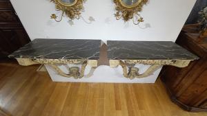 COPPIA DI CONSOLLES DIPINTE NEOCLASSICHE FINE XVIII SECOLO  - Foto 7