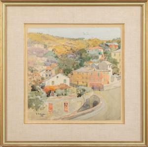 Arturo De Luca (Sorrento NA 1885 Genova 1971), Pedegoli, acquarello.