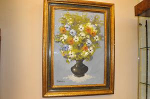Gemälde Blumenvase von M. Gamurro
