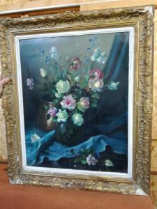 Quadro con fiori firmato