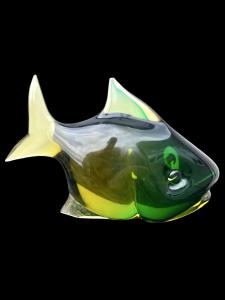 Pesce in vetro sommerso pesante.Flavio Poli per Seguso Vetri d’Arte.Murano.