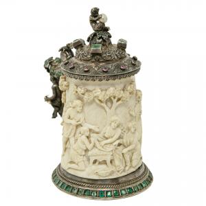 19. Jahrhundert, Kleiner Elfenbeinkrug (Tankard) - Foto 8