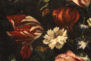 Nature morte avec un vase de fleurs, Giovanni Stanchi (Rome, 1608 - 1675) Atelier - Foto 6