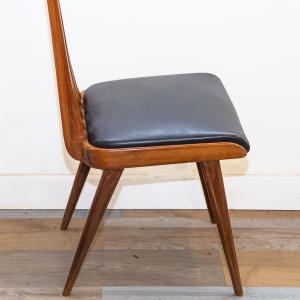 Set 6 Designstühle, Mahagoni & Sky, 50er Jahre - Foto 7