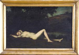 Dipinto nudo di donna del 1800