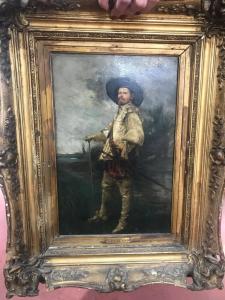 Scuola francese (XIX-XX) - Ritratto di cavaliere firmato LEON DULUARD V E N D U T O !!!