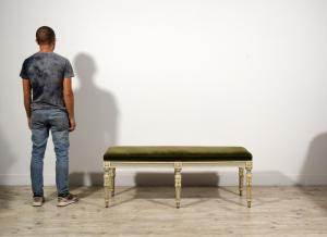Banc neoclassique en bois laqué, Piémont, fin du XVIIIe siècle - Foto 10