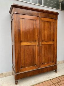 Charles X walnut wardrobe with 2 doors - Restored (work in progress)_car 3014