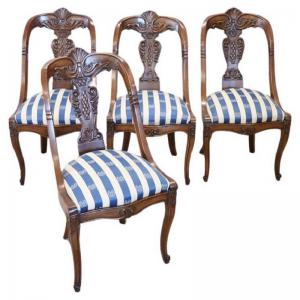 Antique Charles X chairs, set of four. NEGOTIABLE PRICE