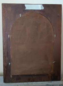 Pannello intarsiato ,cornice intarsiata ,primi 900 Italia ,sposalizio della vergine da Raffaello - Foto 10