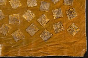 Camel English velvet with bronze print - B/1621 bis -