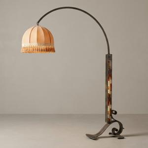 Lampada ad arco di Albano Poli per Poliarte, anni '70, Arc lamp by Albano Poli for Poliarte, 1970s