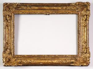 Cornice Luigi XV in legno intagliato e dorato, Francia meta secolo XVIII