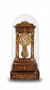 OROLOGIO A TEMPIETTO CON CAMPANA META' XIX SECOLO