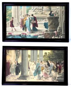 Scene di antica Roma - oleografie su tela