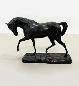 Sculpture de cheval en bronze - Années 80
