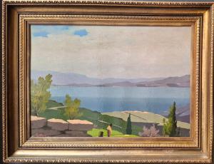 Gino De Lai, Landschaft mit Seeblick
