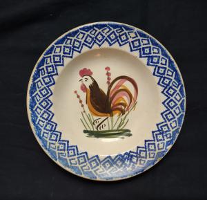 Mondovì Widow Besio and Son Rooster Plate