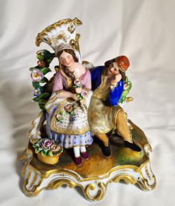 Tintenfass aus Porzellan. "Armenische Liebende".