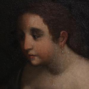 Antikes italienisches Gemälde, Joseph und Potiphars Frau, 17. Jahrhundert - Foto 6