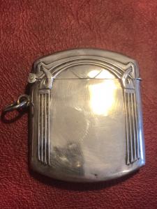 Scatolina portafiammiferi in argento  on decori liberty.Germania.