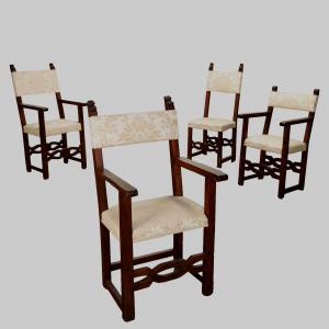 Set aus 3 Sesseln und einem Stuhl