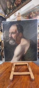 Retrato de um idoso, óleo sobre tela, final do século XVIII