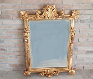 Gilded and carved mirror, 19th century