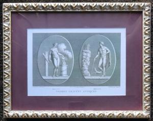 "Ovali mitologia II"- stampa da incisione antica bianco e nero