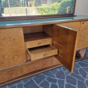 1940s/50s Art Deco sideboard in thuya burl and maple wood with mirror - Foto 5