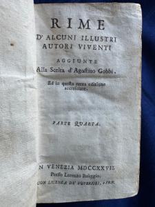 GOBBI AGOSTINO: AUSGEWÄHLTE SONETTE UND LIEDER - 1727 - Foto 6
