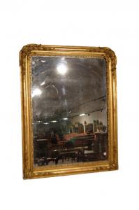 Grande specchiera francese del 1800 dorata foglia oro