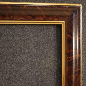 Cornice italiana in legno scolpito laccato dorato del XX secolo - Foto 6