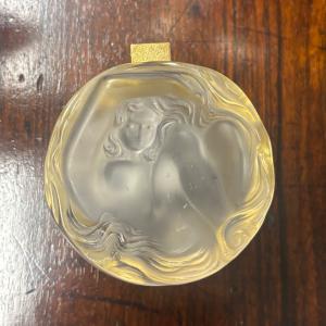 Porta cipria  -gioie Daphne  in cristallo Manifattura Lalique France Stile Art nouveau 