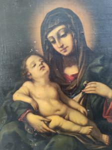 Large 17th-century painting, Madonna and Child - Foto 5