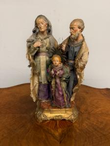 Antique terracotta Nativity sculptural group, Naples, 17th century, 44x29cm