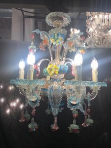 Murano-Glaslüster mit 6 Leuchten