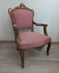 Poltrona Luigi XV laccata e dorata - epoca XVIII secolo - 700 - poltroncina - disponibile coppia!