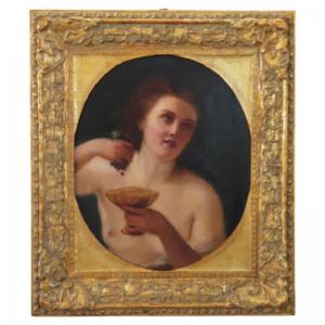 Menade olio su tela autore ignoto del secolo XIX