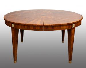 Mesa extensível antiga Napoleão III em madeira exótica, segunda metade do século XIX.